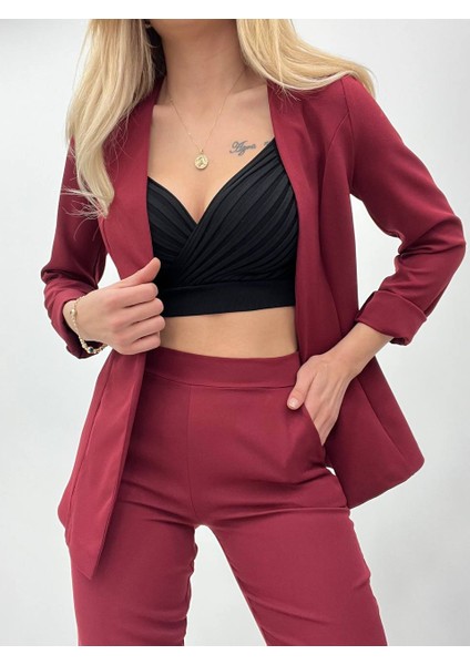 Atlas Kumaş Ceket Pantolon Takım(Bordo) modelleri