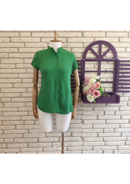 Dokuma Viskon Kumaş Gömlek(Yeşil) fiyatları