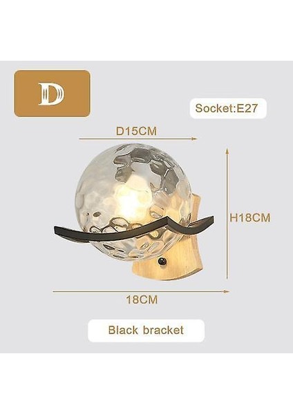 Modern Minimalist LED Aplik (D Siyah) (Yurt Dışından)