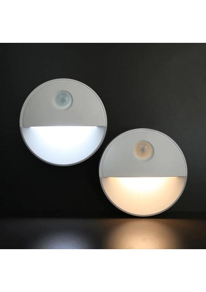 1 W Yarım Ay Şekli Yatak Odası Başucu Dolap Atmosfer Işık Tuvalet Koridor Duvar Işık Sense Gece Lambası LED Insan Vücudu Indüksiyon Işık (Beyaz Işık) (Yurt Dışından) modelleri