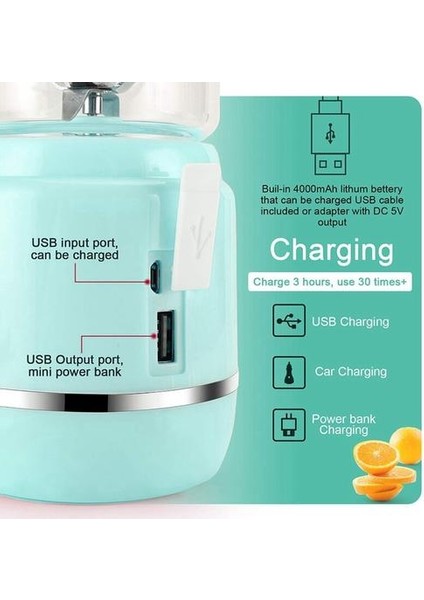 Taşınabilir Kişisel Blender, Meyve Smoothies Için USB Şarj Edilebilir Kablosuz Elektrikli Sıkacağı Blender | Sıkacaklar (Yurt Dışından)