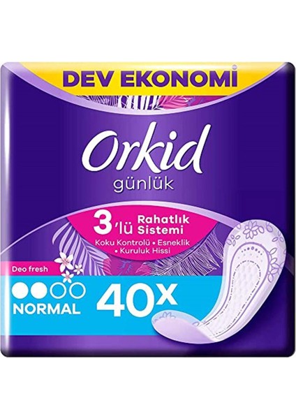 Günlük Ped Deofresh Normal Ekonomik Paket 40 Ped