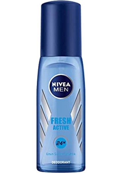 Men Erkek Pump Sprey Deodorant Fresh Active, Ter ve Ter Kokusuna Karşı 48 Saat Deodorant Koru
