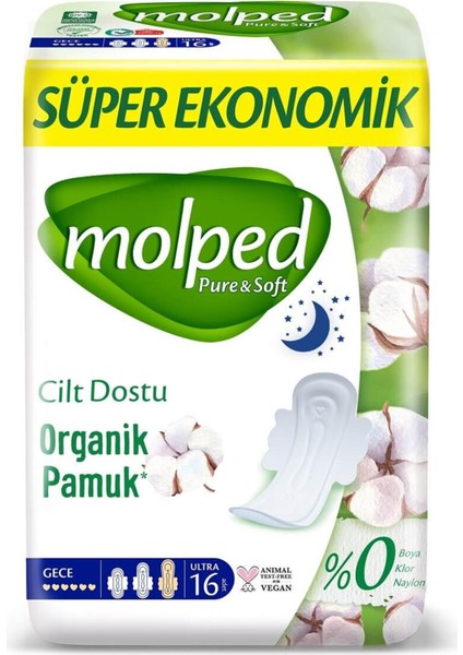 Hijyenik Ped Pure & Soft Gece 16'lı