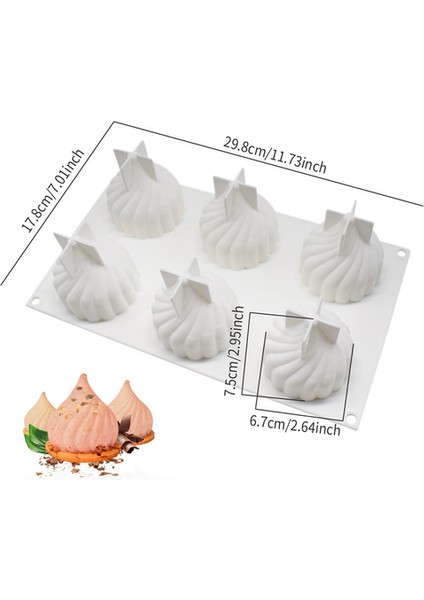 Pişirme Için 3D Silikon Kalıplar Dondurma Kalıp Silikon Mousse Pişirme Çerez Kalıbı Fondan Pasta Silikon Puding Kalıpları Yapışmaz | Kek Kalıpları (Yurt Dışından) modelleri
