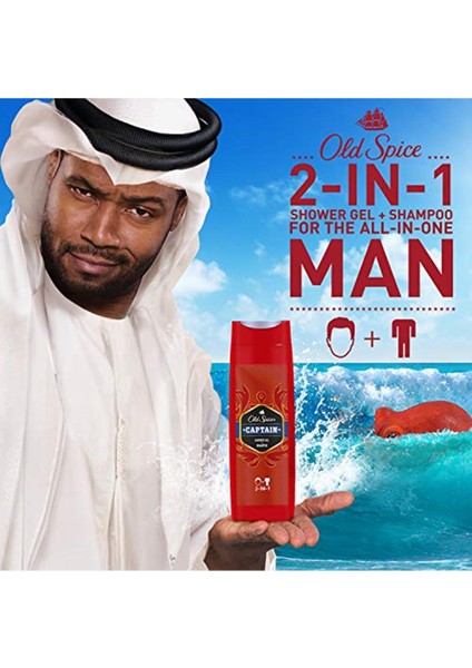 Captain 2'In 1 Duş Jeli & Şampuan 400ml