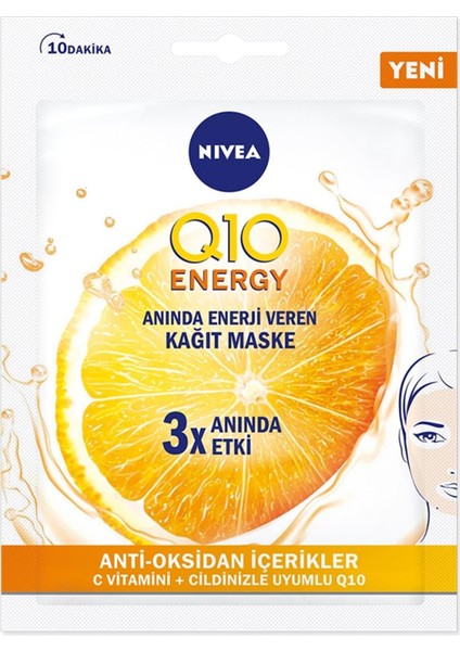 Q10 Energy Kağıt Maske