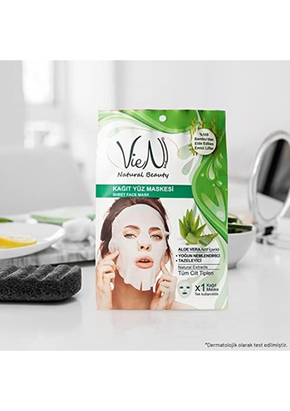Aloe Vera Içerikli Kağit Yüz Maskesi