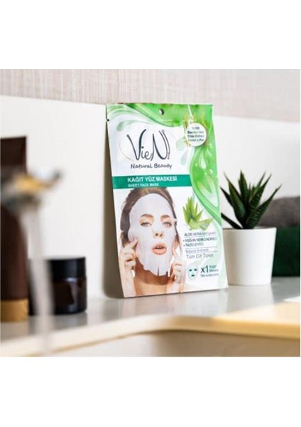 Aloe Vera Içerikli Kağit Yüz Maskesi