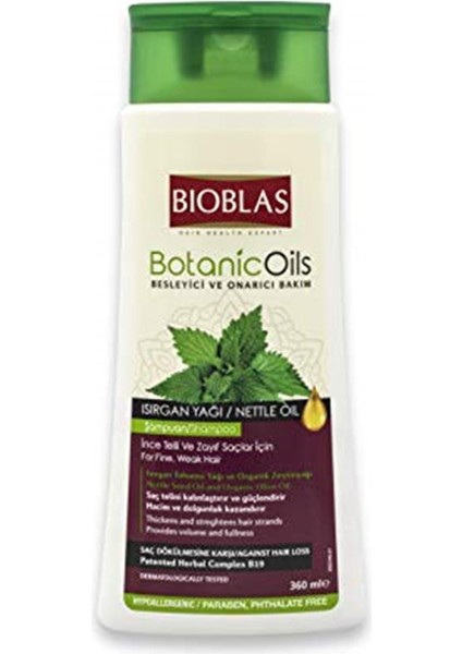 Botanic Oils 360 Ml Isırgan Yağlı Şampuan