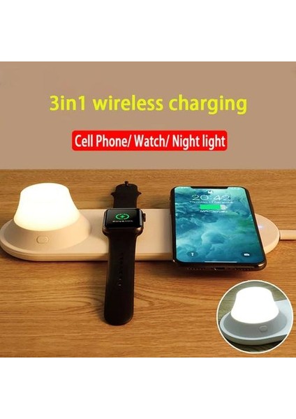 10 W Qi Hızlı Kablosuz Şarj Masa Gece Lambası iPhone x Xr Xs Cep Telefonu Şarj Tutucu Gece Light Cep Telefonu Accessori | Kablosuz Şarj (Yurt Dışından)