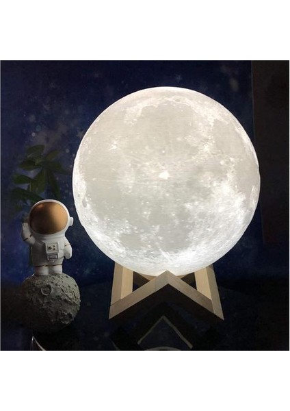 Ay Lambası Aced LED Aydınlatma 3D Baskılı 16 Renkler Ay Işık 15 cm Uzaktan ve dokunmatik Kontrol, Ayarlanabilir Parlaklık USB Şarj Edilebilir Lunar L (Yurt Dışından)