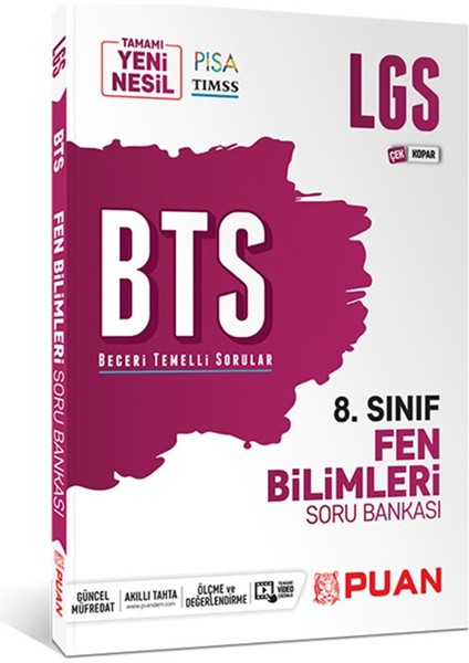 Puan Yayınları 8. Sınıf LGS Fen Bilimleri BTS Beceri Temelli Soru Bankası