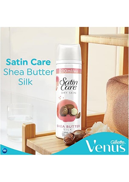 Gillette Venus Satin Care Kadın Tıraş Jeli Kuru Ciltler 200 Ml