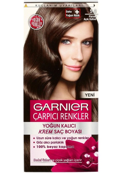 Saç Boyası Color Natural Çarpıcı Renkler Parlak Açık Kahve 5.0