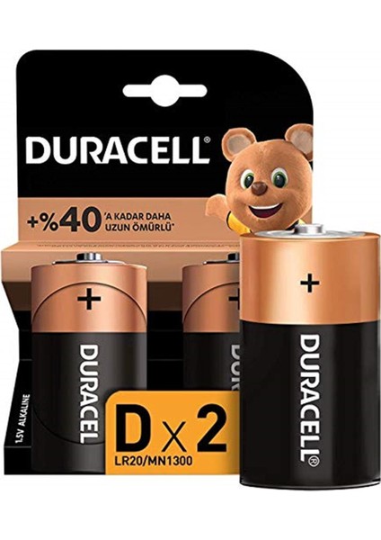 Alkalin D Piller, 2’li Paket