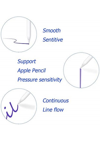 Apple Pencil 1st & 2. - [2 Paket] Apple Kurşun Kalem Ipuçları Ipencil Nib Ipad Pro 11, 10,5 I