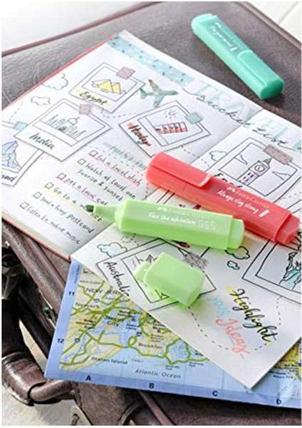 Fosforlu Kalem 46 Pastel Renkler, 4x Kart 2021 modelleri