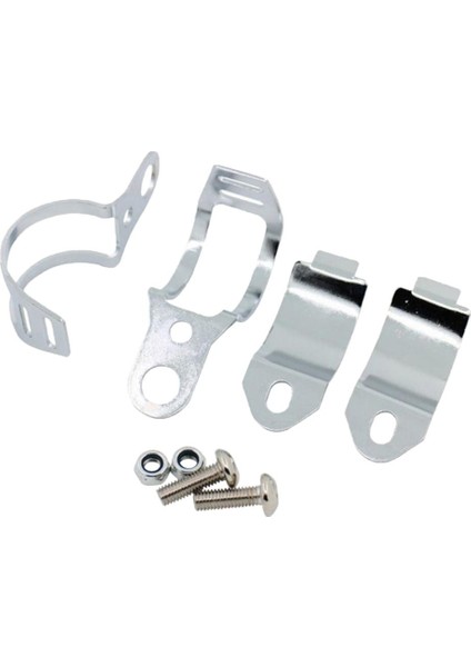 Evrensel Motosiklet Turn Sinyal Işık Ön Çatal Montaj Braketleri Gümüş fiyatları