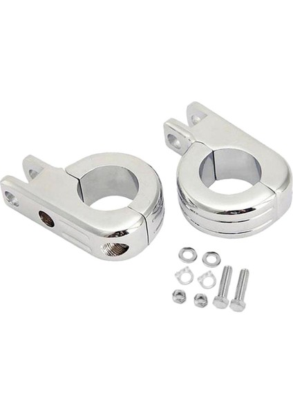 Harley Chrome Için 1-1/2 "38MM Motor Kaza Çarpı Bar Highway Peg Montaj Kelepçesi