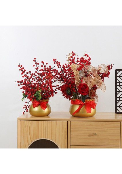 Yaratıcı Etli Bitki Pot Bonsai Blessing Bag Masaüstü Yeşil Ekleyici Vazo Altın fırsatları