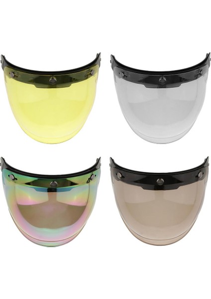Motosiklet 3 Snap Kask Vizör Kalkanı Harley Renkli Için Yukarı/aşağı Lens Flip