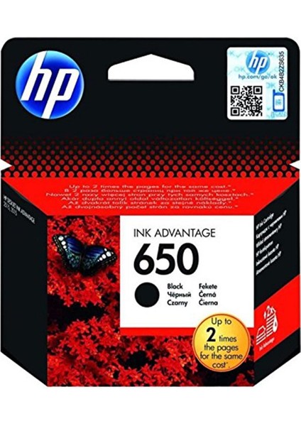 Hp 650 Siyah Mürekkep Kartuş 360 Sayfa (CZ101AE)