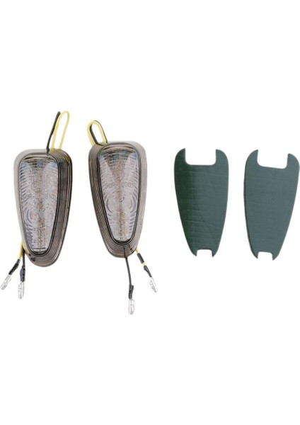 Flush Mount Motosiklet LED Turn Sinyalleri Göz Kırpma Işıkları Evrensel Bisiklet Dumanı