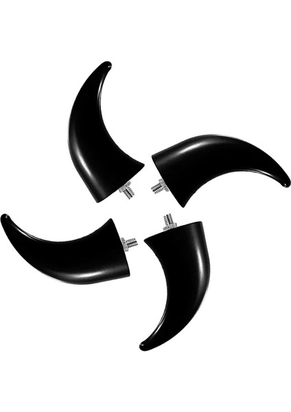Helikopter Bobber Touring Için Motosiklet Ön Boynuzlar Dekorasyonu - Siyah