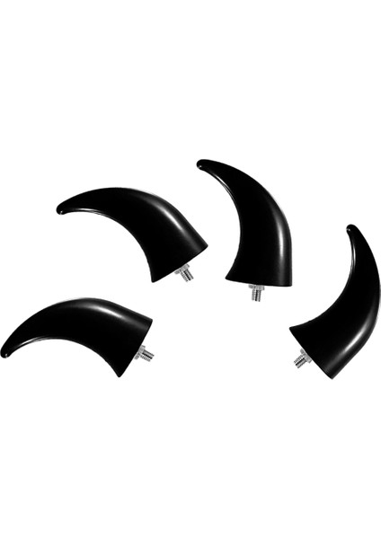Helikopter Bobber Touring Için Motosiklet Ön Boynuzlar Dekorasyonu - Siyah indirimleri