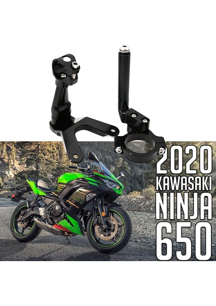 Kawasaki Ninja Için 2 x Direksiyon Stabilizatör Damper Braketi 650 17-2021 Siyah(Yurt Dışından)