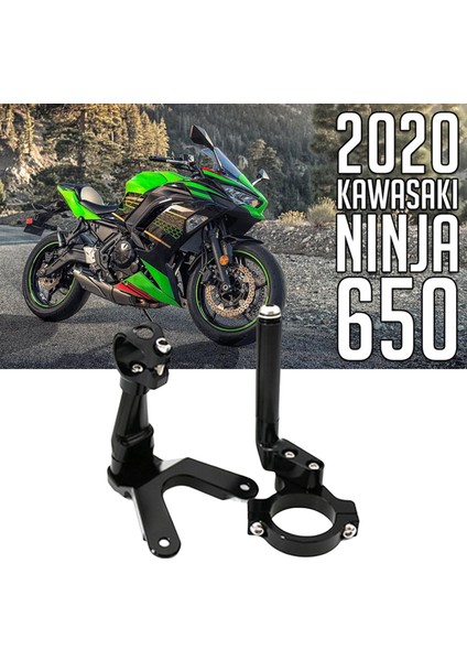 Kawasaki Ninja Için 2 x Direksiyon Stabilizatör Damper Braketi 650 17-2021 Siyah(Yurt Dışından)