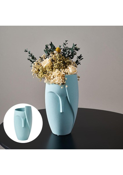 Özet Insan Yüz Vazo Seramik Sanatları Tablo Pot Pişir Edinme Dekoru Yeşil fırsatları