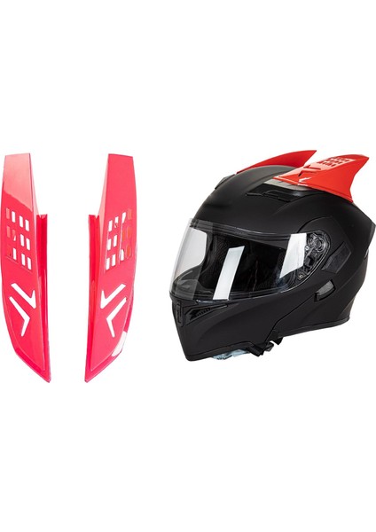 Plastik Motosiklet Kask Boynuzları Koruyucu Şık Güçlü Yapışkan Parçalar Pembe modelleri
