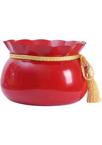 Yaratıcı Etli Bitki Pot Bonsai Blessing Bag Masaüstü Yeşil Ekleyici Vazo Kırmızı