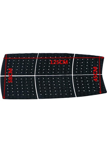 Set 6 Surfboard Tekne Yat Ön Ayak Çekiş Pedi Güverte Kavrama Aksesuarları Siyah modelleri