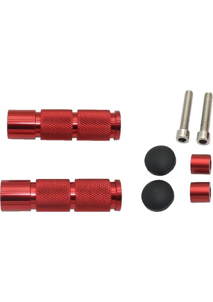 Evrensel Cnc Motosiklet Scooter Dirt Bisiklet Atv Ayak Çarşamba Ayak Pegs Kırmızı