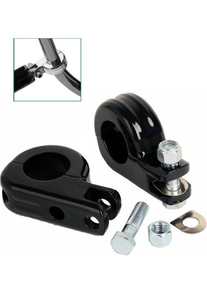 Motosiklet 32MM Motor Çökme Barı Ayak Peg Montaj Harley Black Için fırsatları