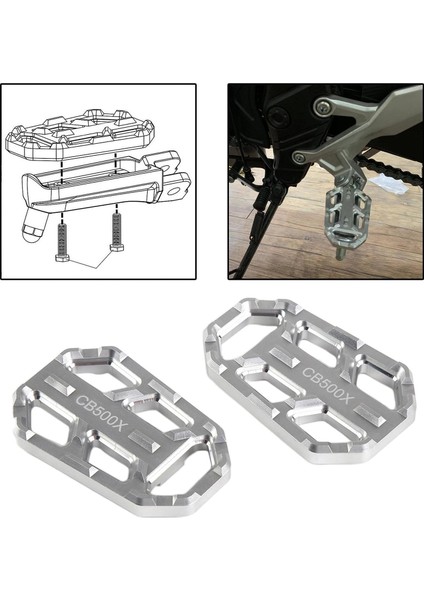 Honda CB500X Aksesuarları Için Motosiklet Pedal Ayakları Gümüş