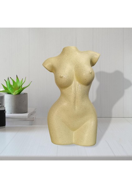 Vücut Saksı Vazo Ekicileri Tutucu Centerpieces Sanat Heykel Ev Dekor Sarı modelleri