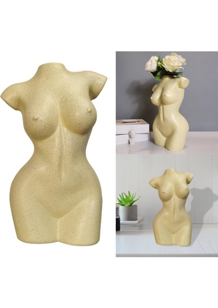 Vücut Saksı Vazo Ekicileri Tutucu Centerpieces Sanat Heykel Ev Dekor Sarı fırsatları
