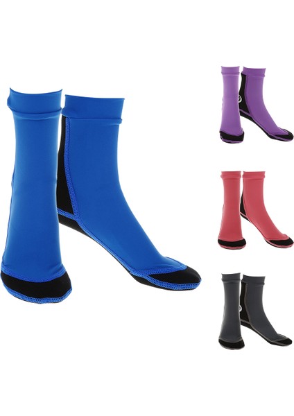 1.5mm Dalış Çorap Yüzme Şnorkel Ayakkabı Neopren Sörf Çizmeler L Mor fiyatları