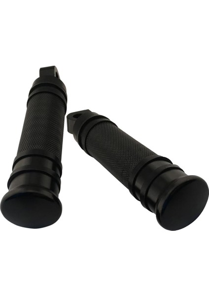 Harley Black Için Universal Motosiklet Cnc Footpeg Pedalları indirimleri