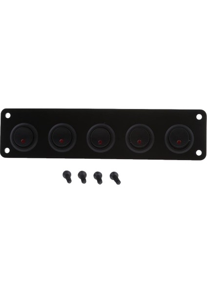 5 Çete 12-24V Açık/kapalı Yuvarlak Rocker Geçiş Anahtarı Panel Kırmızı Tekneler Için LED fiyatları