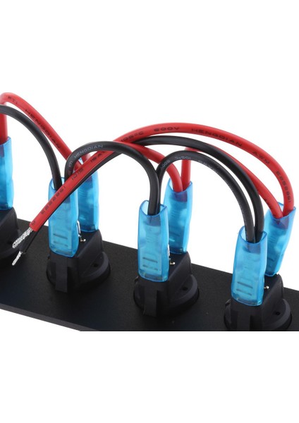 5 Çete 12-24V Açık/kapalı Yuvarlak Rocker Geçiş Anahtarı Panel Kırmızı Tekneler Için LED modelleri