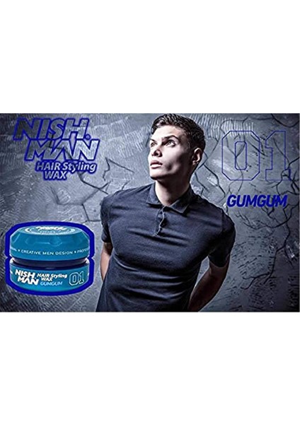 Nishman Saç Şekillendirici Wax (01 Gumgum, 150ml)