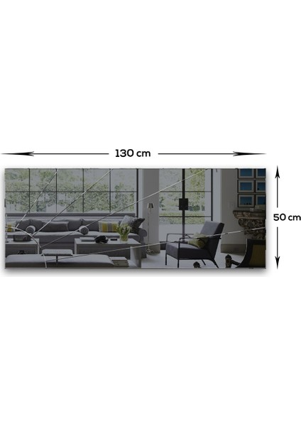 Ayna Füme Ayna Güneş Desen Kanallı 130 x 50 cm fırsatları