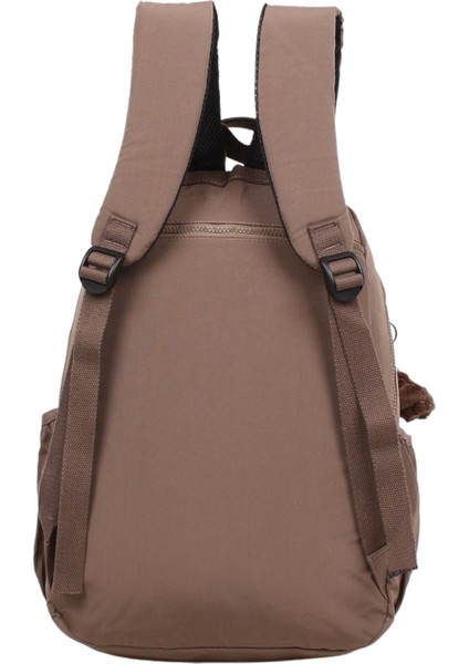 8861 Vizon Unisex Klinkır Aksesuarlı Kumaş Sırt Çantası