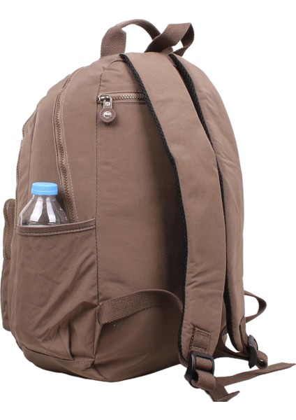 8861 Vizon Unisex Klinkır Aksesuarlı Kumaş Sırt Çantası