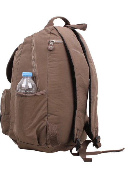 8860 Vizon Unisex Klinkır Aksesuarlı Kumaş Sırt Çantası
